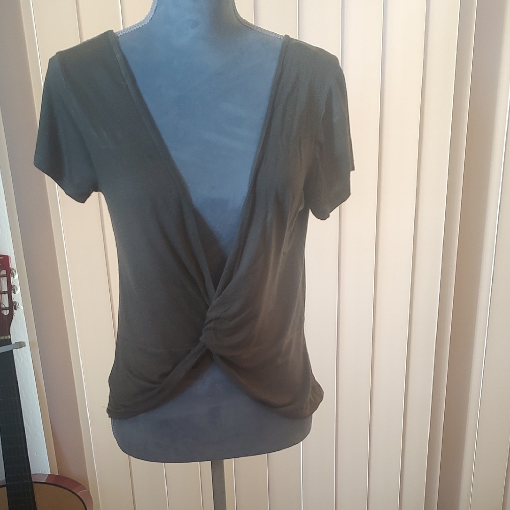 Rue21 Olive Twist Front Blouse